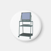 Fernseher und Videorecorder im Klassenzimmer 80er  Magnet (Vorne)