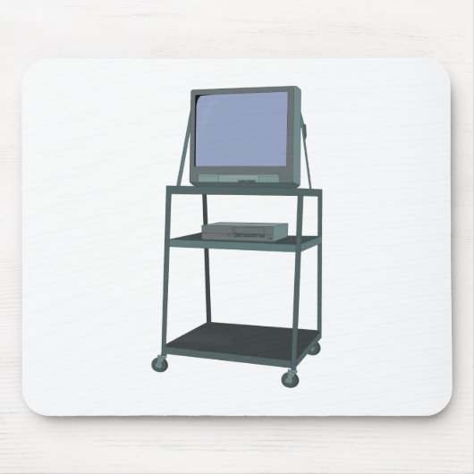 Fernseher und Videorecorder im Klassenzimmer 80er Mousepad (Vorne)