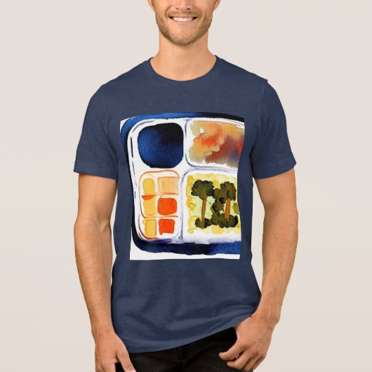 Fernsehessen Tri-Blend Shirt (Vorderseite)