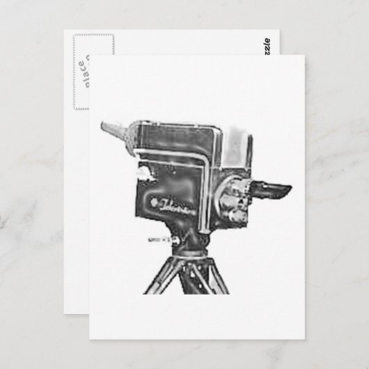 Fernsehkamera Broadcast Studio in den 1940er oder  Postkarte (Vorne/Hinten)