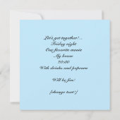 Fernsehkarten-Einladung Einladung (Rückseite)