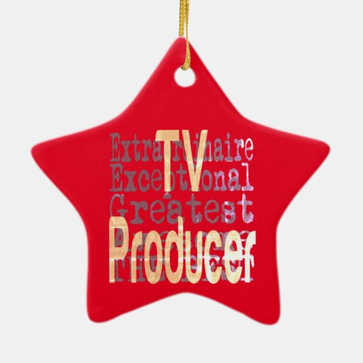 Fernsehproduzent Extraordinaire Keramik Ornament (Hinten)