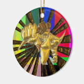 Fernsehreporter Keramik Ornament (Links)