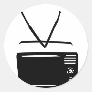 Fernsehsymbol Runder Aufkleber