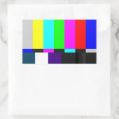 Fernsehtestbildschirm - eckige Aufkleber (Tasche)