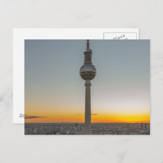 Fernsehturm Berlin, Berlin Fernsehturm, Deutschlan Postkarte (Vorne/Hinten)