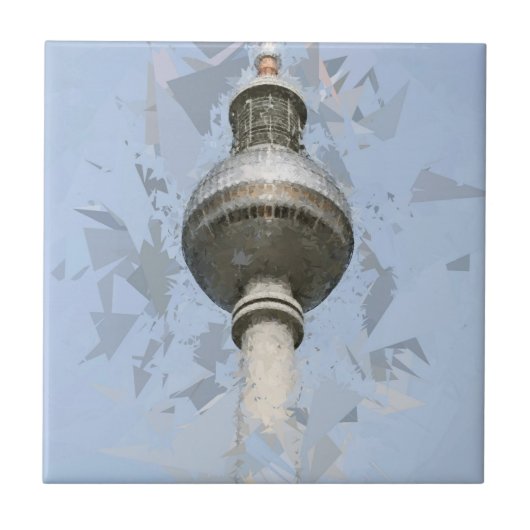Fernsehturm Berlin, Deutschland Fliese (Vorderseite)