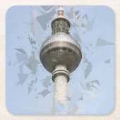 Fernsehturm Berlin, Deutschland Rechteckiger Pappuntersetzer (Vorderseite)