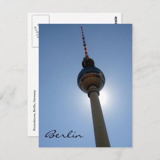 Fernsehturm berlin postkarte (Vorne/Hinten)