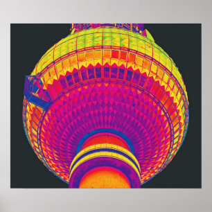 Fernsehturm, Berlin, Rainbow Color (TV) Poster