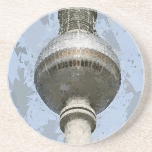Fernsehturm Berlin Sandstein Untersetzer (Vorne)