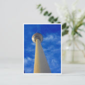 Fernsehturm blau postkarte (Stehend Vorderseite)