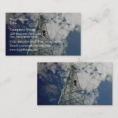 Fernsehturm, der für die Wolken erreicht Visitenkarte (Vorne/Hinten)