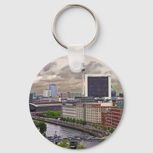 Fernsehturm (Fernsehturm), Berlin, Panorama(tv11ps Schlüsselanhänger (Vorderseite)