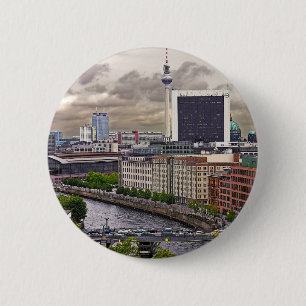 Fernsehturm (Fernsehturm), Berlin, panoramisch Button