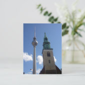 Fernsehturm Glockenturm Postkarte (Stehend Vorderseite)