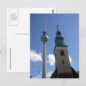 Fernsehturm Glockenturm Postkarte (Vorne/Hinten)