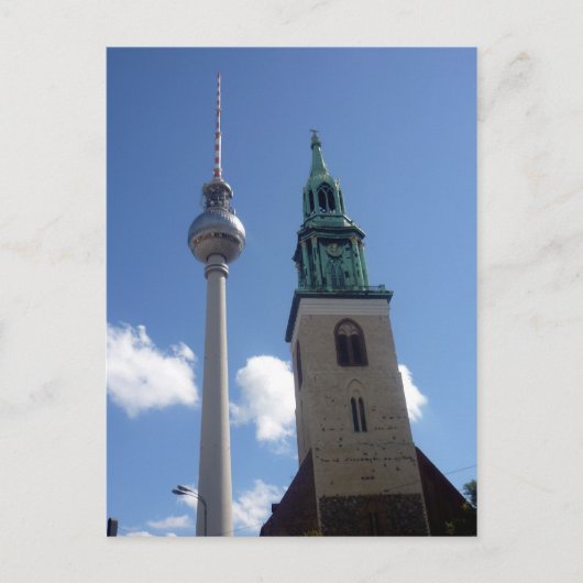 Fernsehturm Glockenturm Postkarte (Vorderseite)