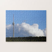 Fernsehturm Stuttgart mit Wolkengebirge Puzzle (Horizontal)