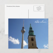 Fernsehturm Turm Postkarte (Vorne/Hinten)