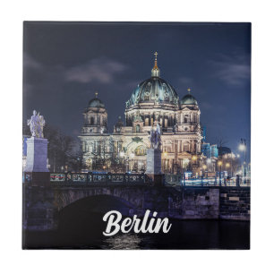 Fernsehturm und Berliner Dom in Berlin Fliese