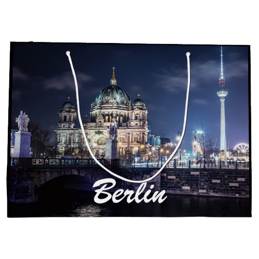 Fernsehturm und Berliner Dom in Berlin Große Geschenktüte (Rückseite)