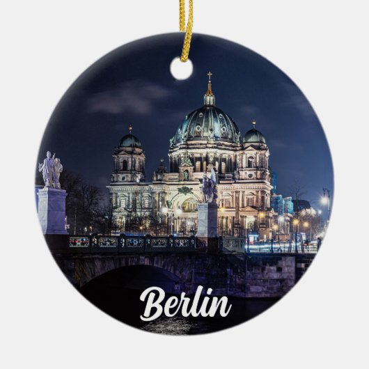 Fernsehturm und Berliner Dom in Berlin Keramik Ornament (Vorne)