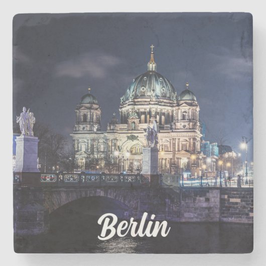 Fernsehturm und Berliner Dom in Berlin Steinuntersetzer (Vorderseite)
