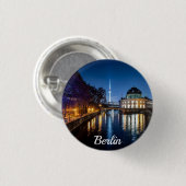 Fernsehturm und Museumsinsel in Berlin, Deutschlan Button (Vorne & Hinten)