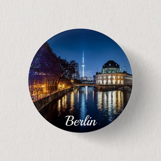 Fernsehturm und Museumsinsel in Berlin, Deutschlan Button (Vorderseite)