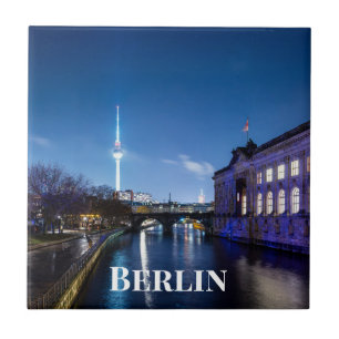 Fernsehturm und Museumsinsel in Berlin, Deutschlan Fliese