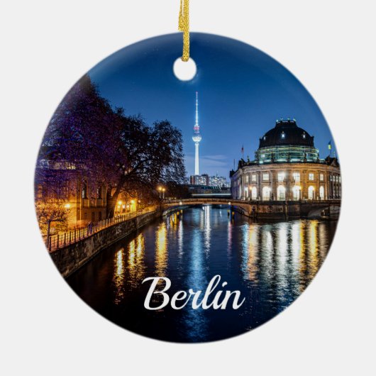 Fernsehturm und Museumsinsel in Berlin, Deutschlan Keramik Ornament (Hinten)