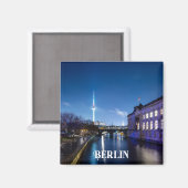 Fernsehturm und Museumsinsel in Berlin, Deutschlan Magnet (Vorderseite/Rückseite)