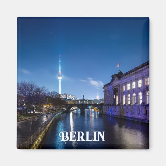 Fernsehturm und Museumsinsel in Berlin, Deutschlan Magnet (Vorne)