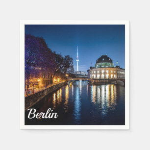Fernsehturm und Museumsinsel in Berlin, Deutschlan Serviette