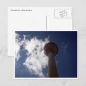 Fernsehturm Wolken Postkarte (Vorne/Hinten)