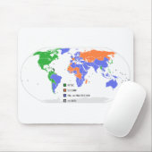 FernsehWeltkarte Kamerad-NTSC SECAM Mousepad (Mit Mouse)
