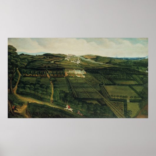 Fernsicht auf das Schloss Corfe Poster (Vorne)