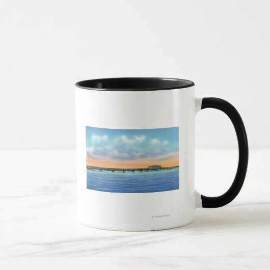 Fernsicht auf den See auf die Neue Brücke Tasse (Rechts)