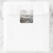 Fernsicht auf den Vulkan Aconcagua Quadratischer Aufkleber (Tasche)