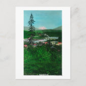 Fernsicht auf Gletscherspitze und Stadt Postkarte (Vorderseite)