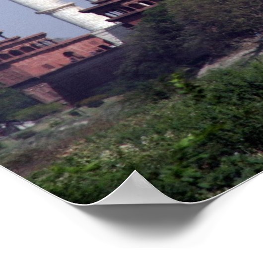 Fernsicht taj mahal poster (Ecke)