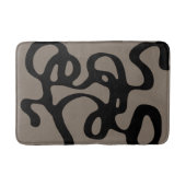 Fernsignale: Abstrakt Schwarz & Grau Badematte (Vorderseite)