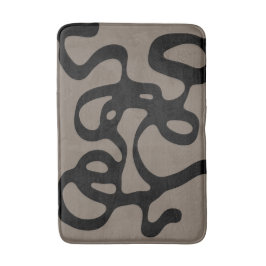 Fernsignale: Abstrakt Schwarz & Grau Badematte