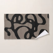 Fernsignale: Abstrakt Schwarz & Grau Badhandtuch Set (Handtuch)