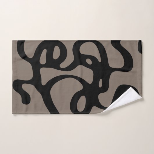 Fernsignale: Abstrakt Schwarz & Grau Badhandtuch Set (Handtuch)