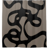 Fernsignale: Abstrakt Schwarz & Grau Duschvorhang (Vorderseite)