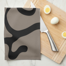 Fernsignale: Abstrakt Schwarz & Grau Geschirrtuch