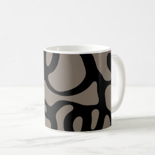 Fernsignale: Abstrakt Schwarz & Grau Kaffeetasse
