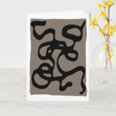 Fernsignale: Abstrakt Schwarz & Grau Karte (Gelbe Blume)